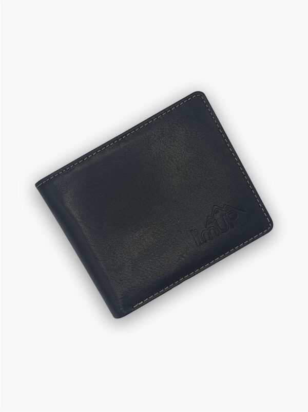 Full Grain Black Bi fold Leather Wallet