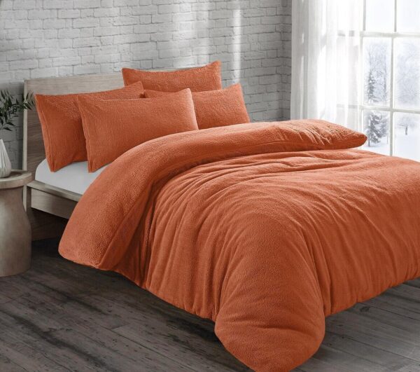 Orange Teddy Fleece Bedding